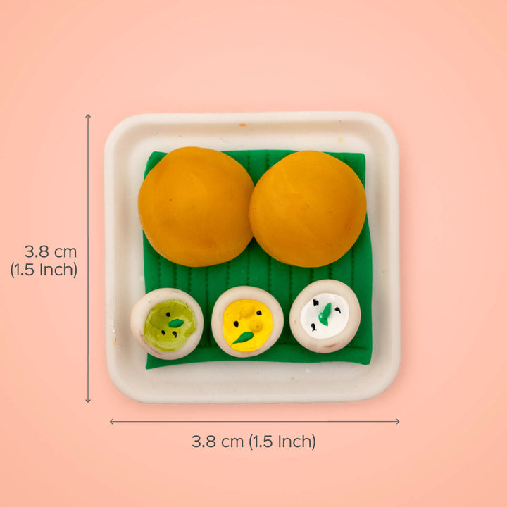 Miniature Poori Clay Fridge Magnet