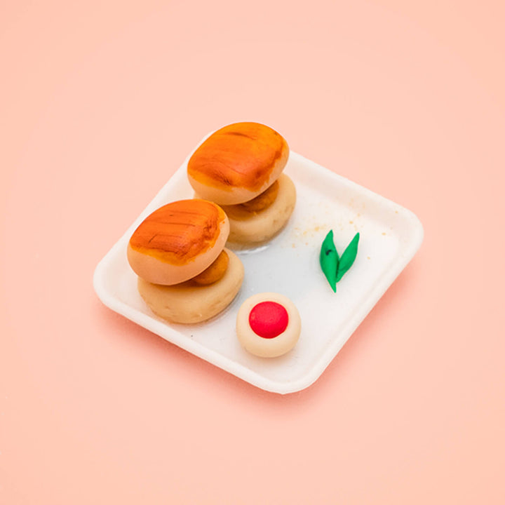 Miniature Vadapav Clay Fridge Magnet