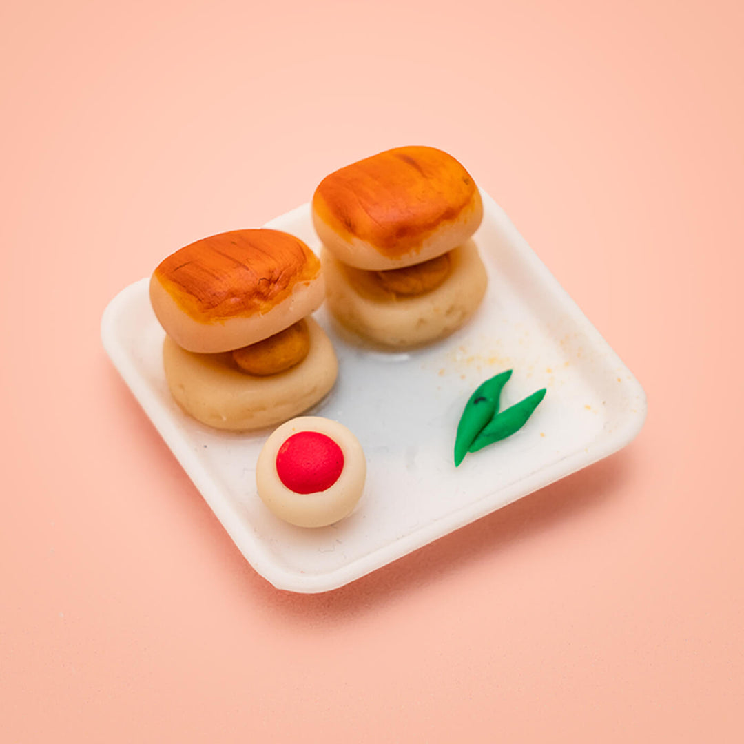 Miniature Vadapav Clay Fridge Magnet