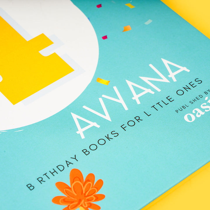 Personalized Birthday Book - Yay you're Four!