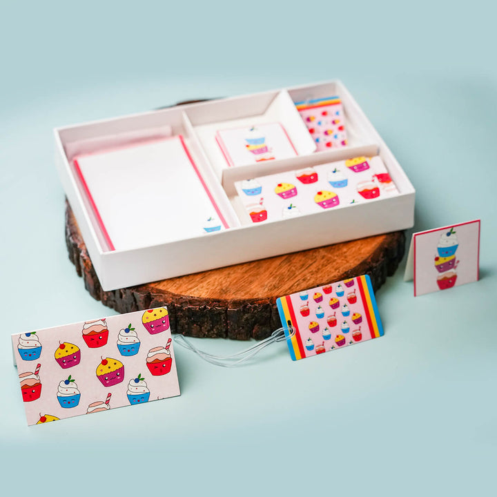 Stationery Box for Kids - Cupcake Theme