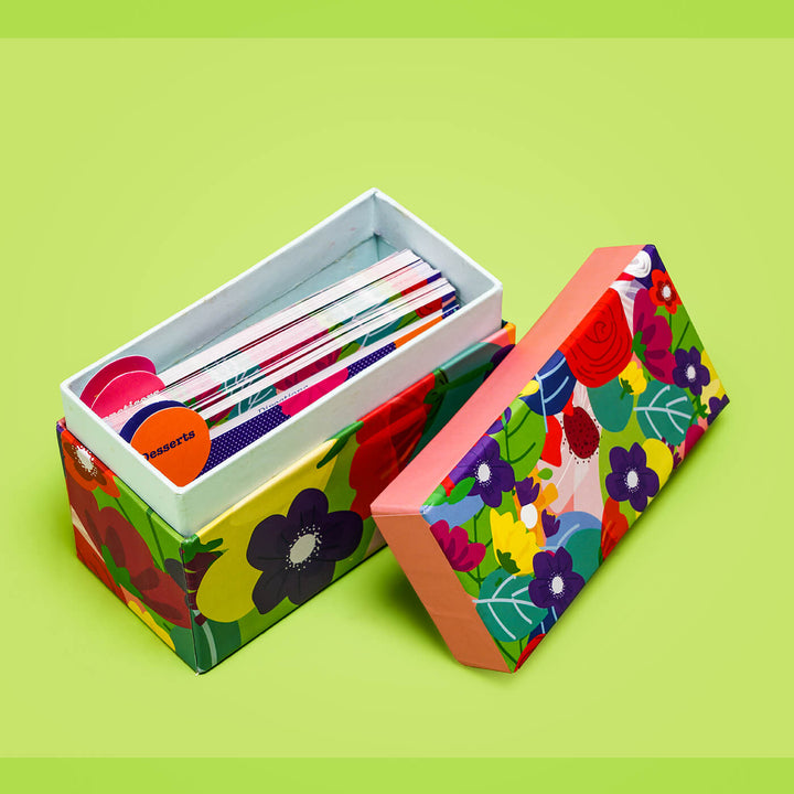 Recipe Cards Box - Floral