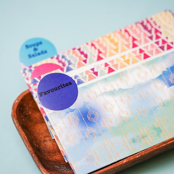Recipe Cards Box - Geometric