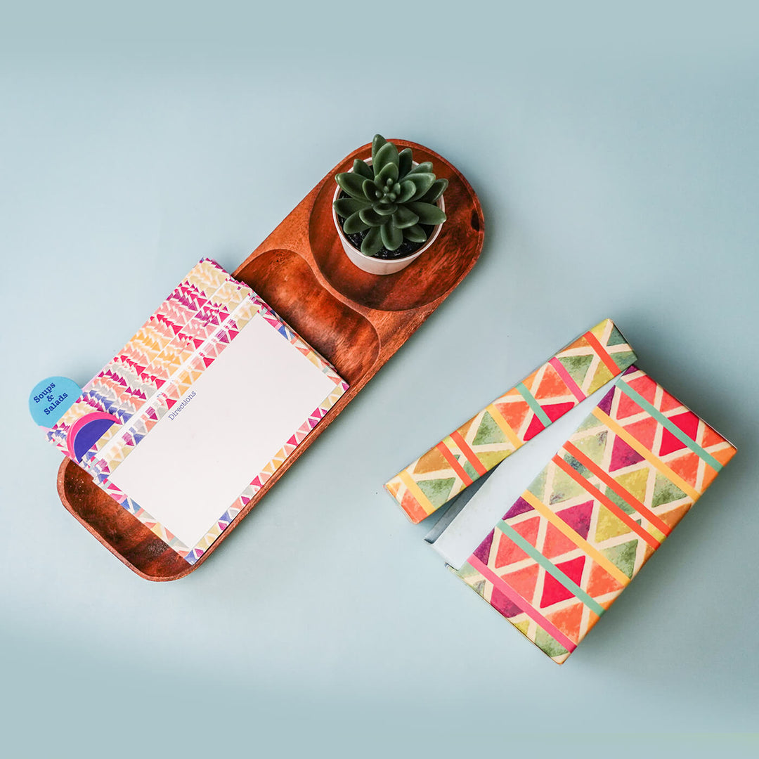 Recipe Cards Box - Geometric