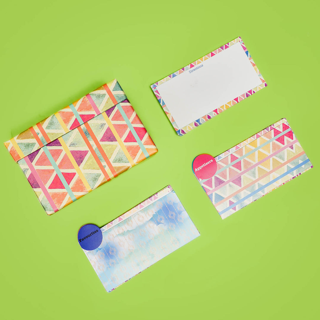 Recipe Cards Box - Geometric