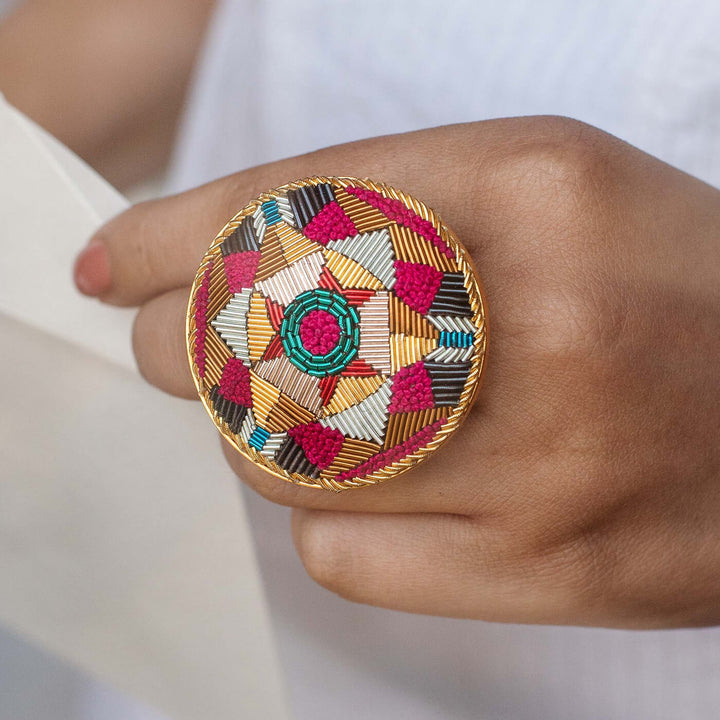 Celtic Embroidered Ordelia Ring