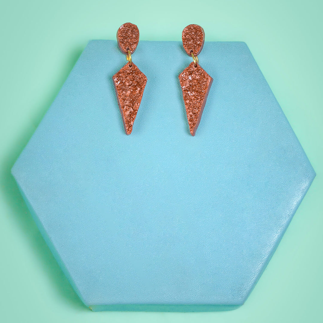 Handcrafted Resin Earrings - Sandstone Beauty