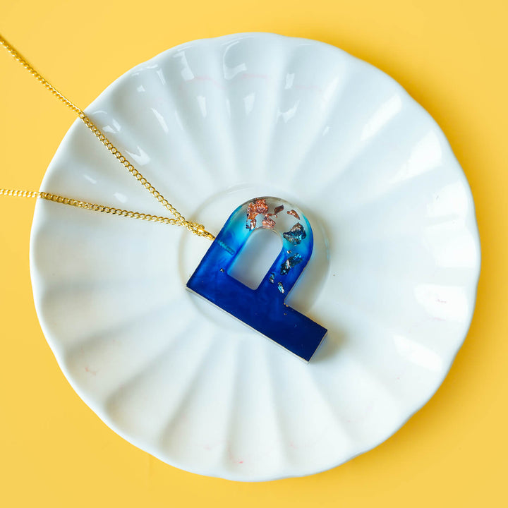 Personalized Letter Resin Pendant