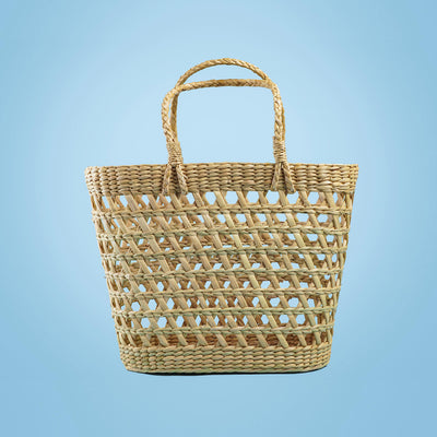 Handwoven Jaali Beach Basket