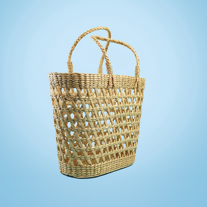 Handwoven Jaali Beach Basket