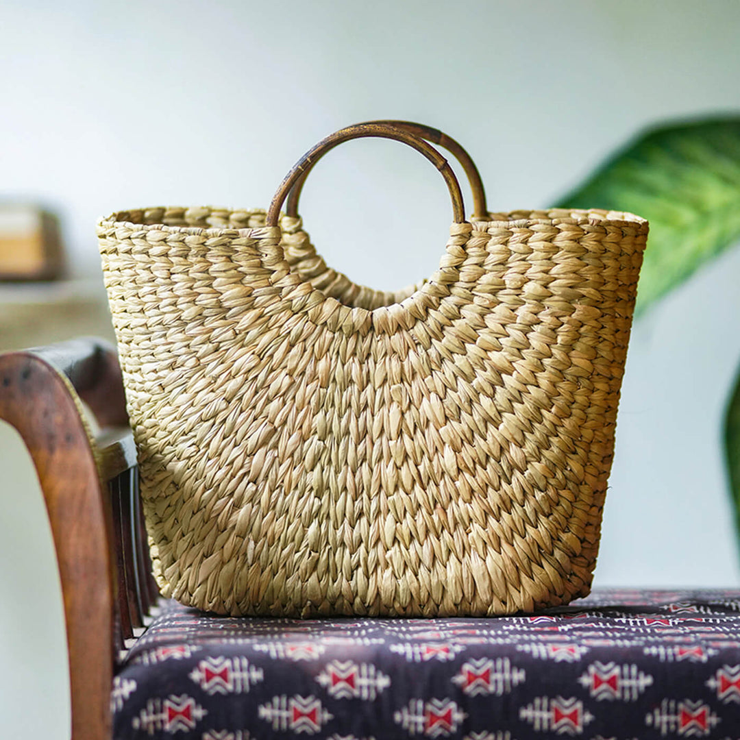 Multi-purpose Beach Bag With Cane Handles