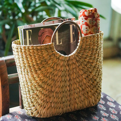 Multi-purpose Beach Bag With Cane Handles