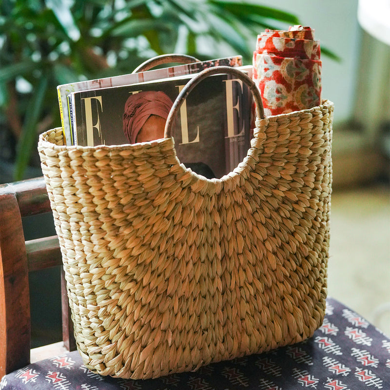 Multi-purpose Beach Bag With Cane Handles