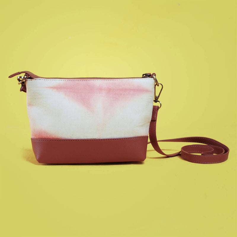 Shibori Sling Bag - Coral Pink