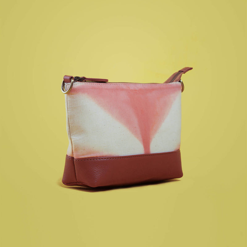 Shibori Sling Bag - Coral Pink