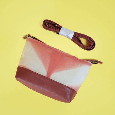 Shibori Sling Bag - Coral Pink