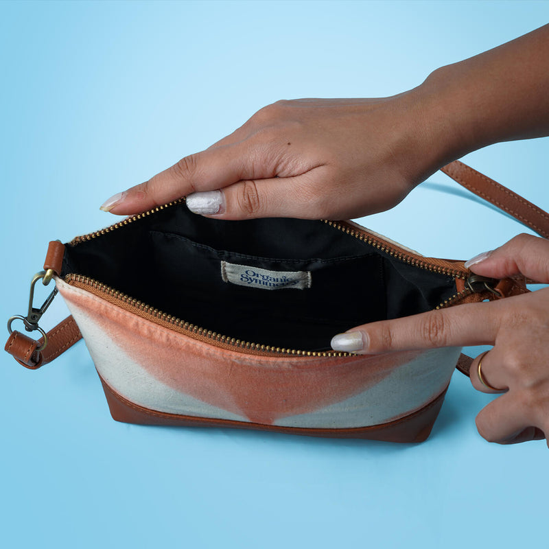 Shibori Sling Bag - Coral Pink