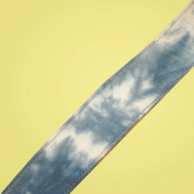 Thin Shibori Camera Strap - Blue