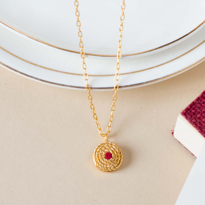 Oriana Embroidered Pendant
