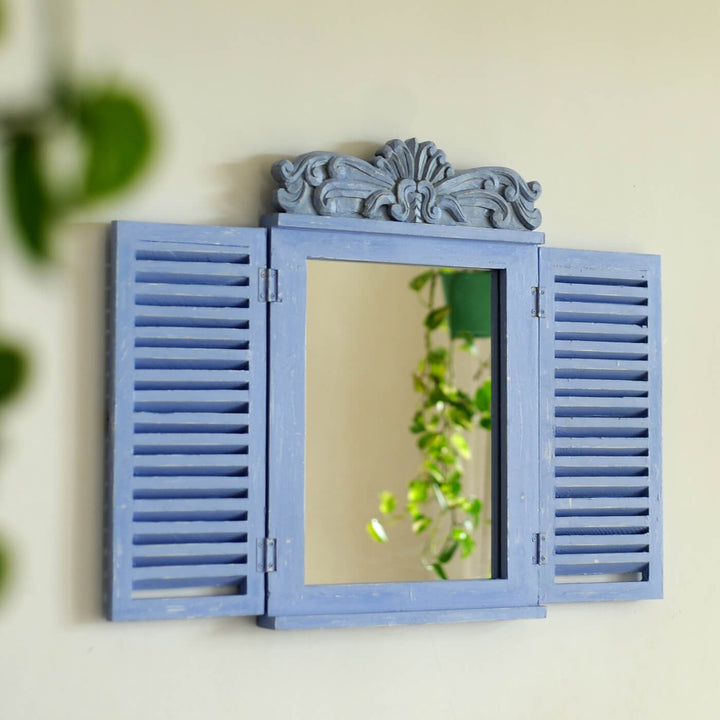 Small Ornate Carved Window Mirror