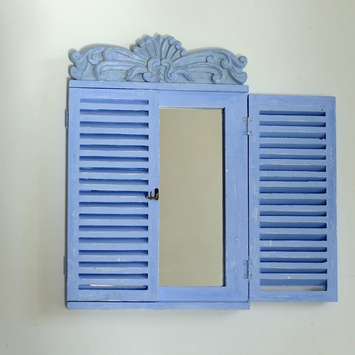Small Ornate Carved Window Mirror