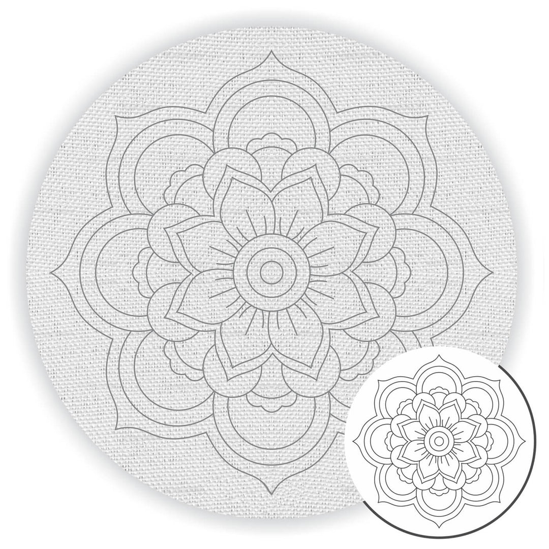 Pre Marked Canvas Base - Blooming Mandala - 3050