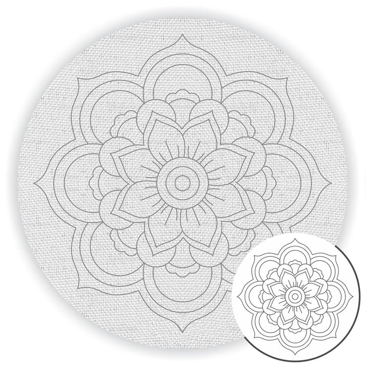 Pre Marked Canvas Base - Blooming Mandala - 3050