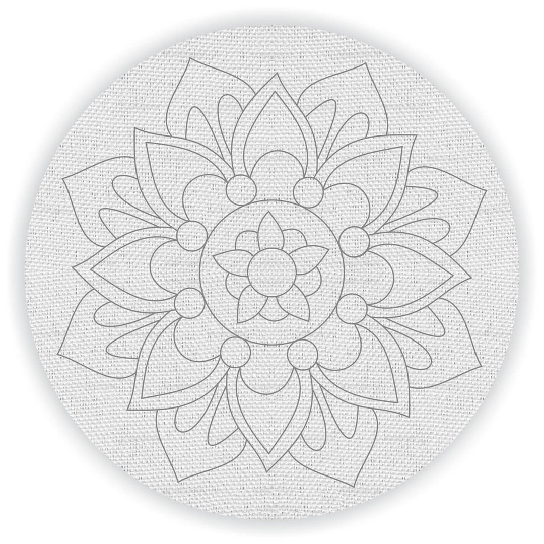 Trial Pack - Floral Mandala Premarked Canvas Bases - Set of 5