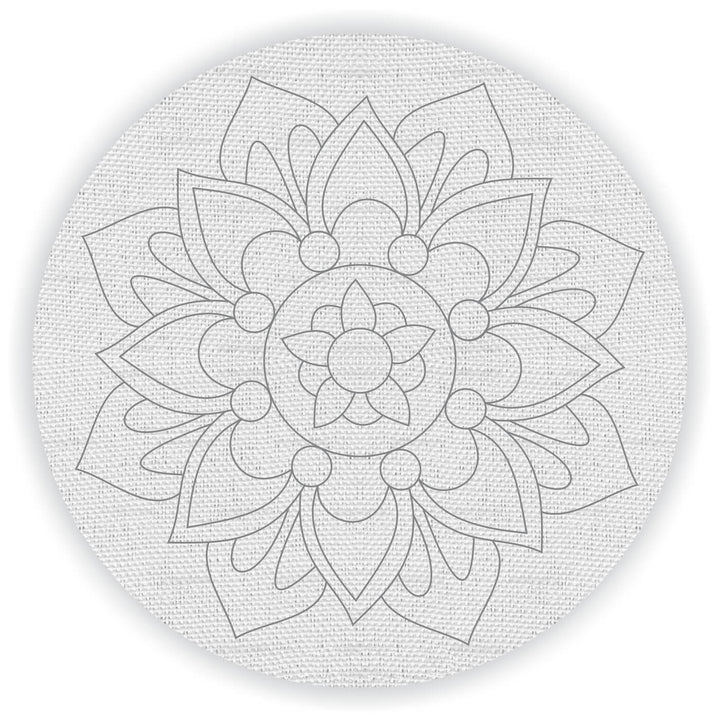Trial Pack - Floral Mandala Premarked Canvas Bases - Set of 5
