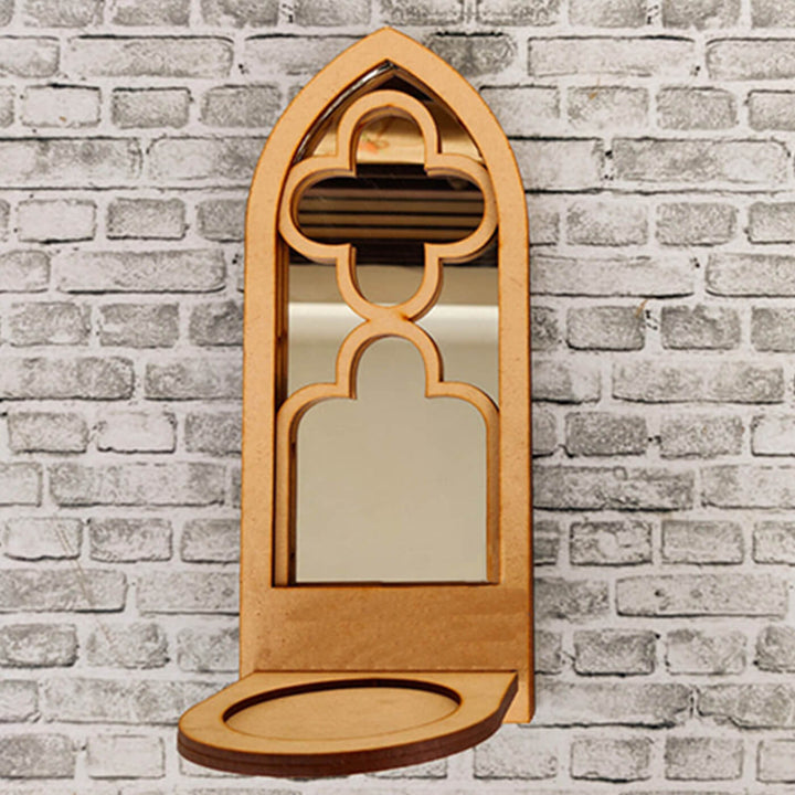 Ready to Paint MDF Victorian Wall Sconce Tealight Holder - TI160
