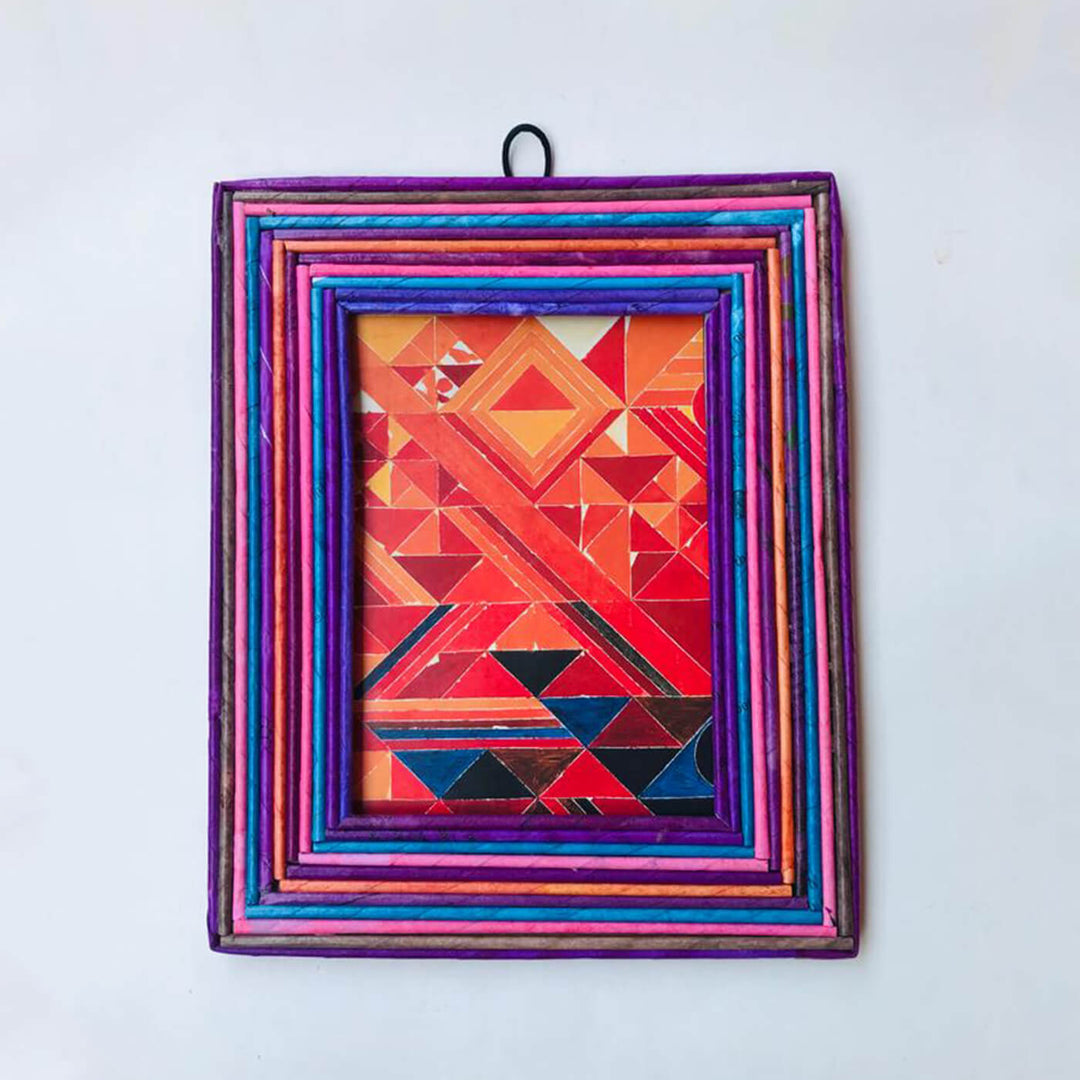 Handmade Upcycled Colourful Photo Frame
