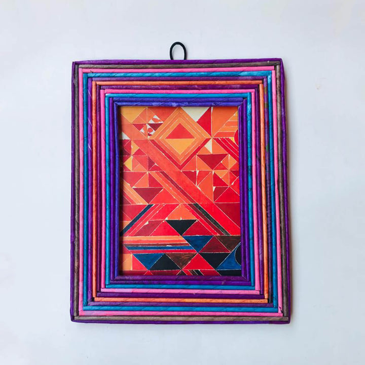 Handmade Upcycled Colourful Photo Frame