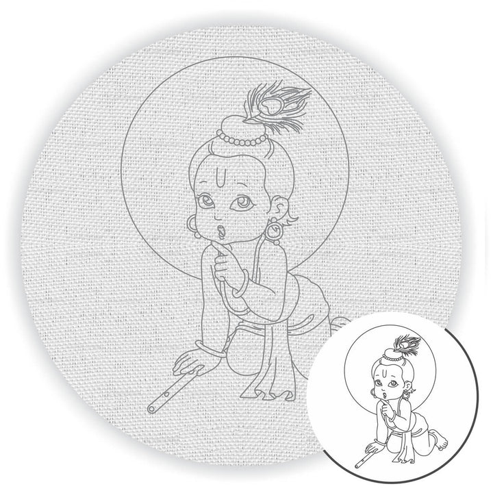 Trial Pack - Krishna Story Premarked Canvas Bases - Set of 7