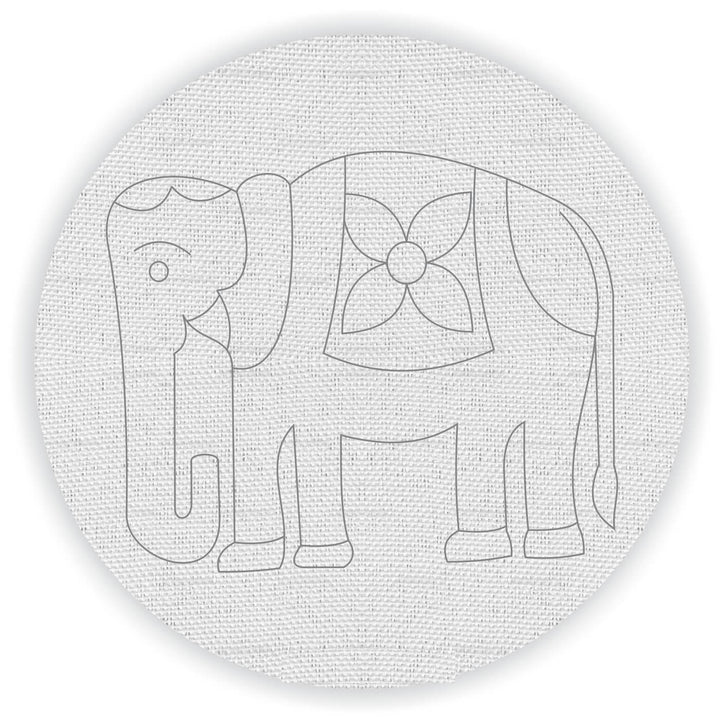 Pre Marked Canvas Base - Long Elephant - 3059