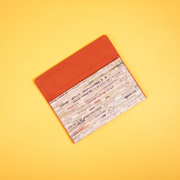Handwoven Envelope Clutch - Orange