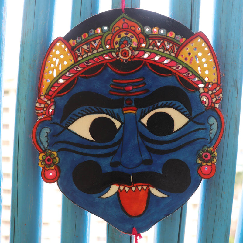 Hand-painted Good Luck Demon Tholu Puppet Hanging