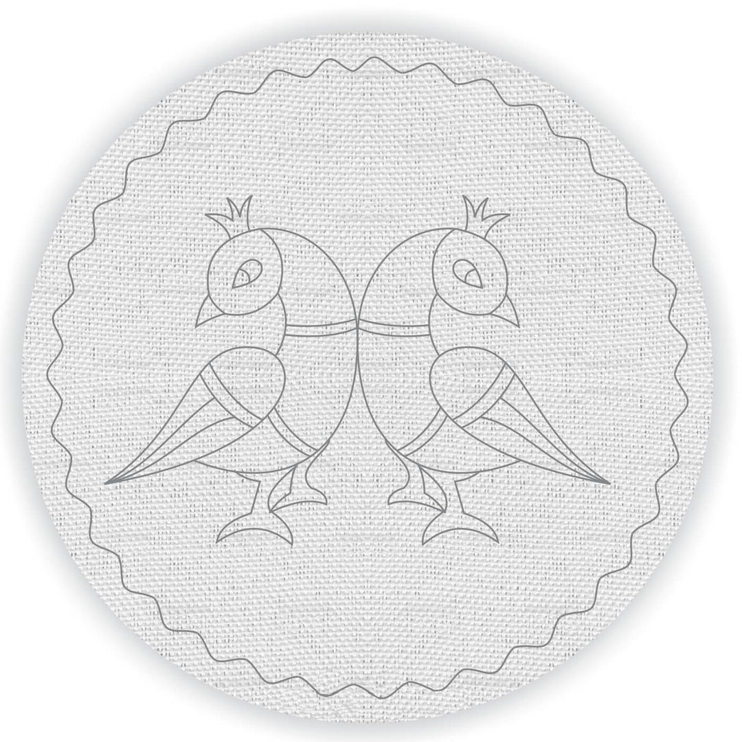 Pre Marked Canvas Base -Small Birds - 3063