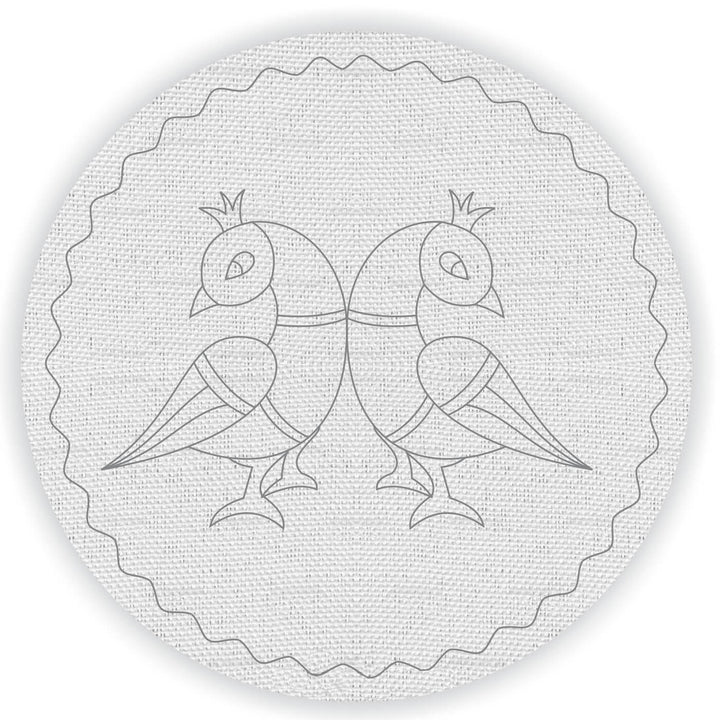 Pre Marked Canvas Base -Small Birds - 3063