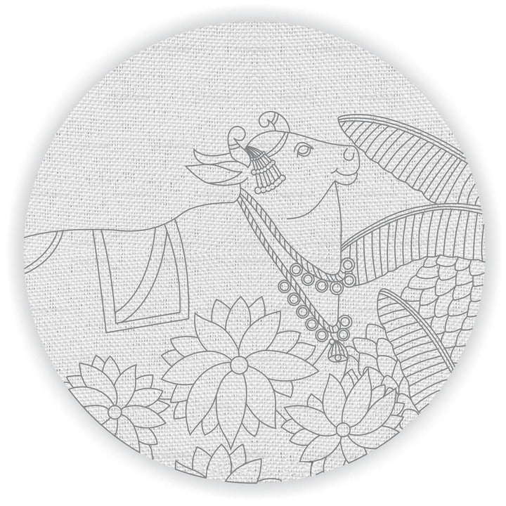 Trial Pack - Krishna Story Premarked Canvas Bases - Set of 7