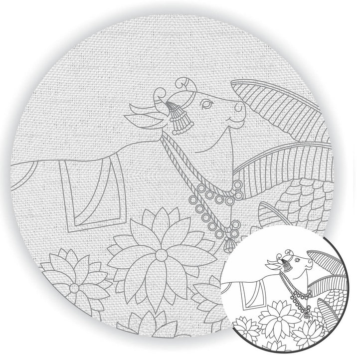 Pre Marked Canvas Base -Kamadhenu - 3064