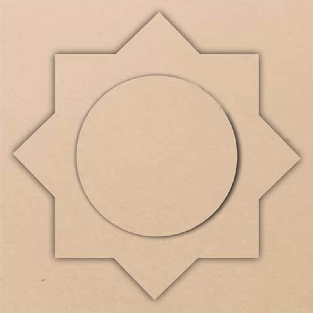 Ready to Paint MDF Layered Square Rangoli Base - TI093