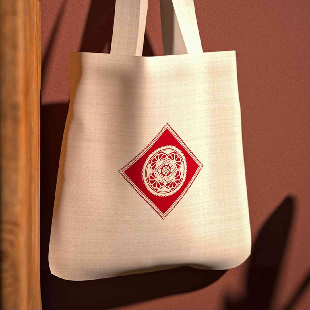 Handpainted Aipan Canvas Bag