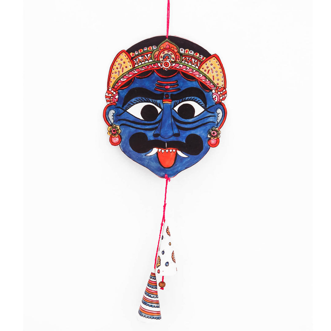 Hand-painted Good Luck Demon Tholu Puppet Hanging