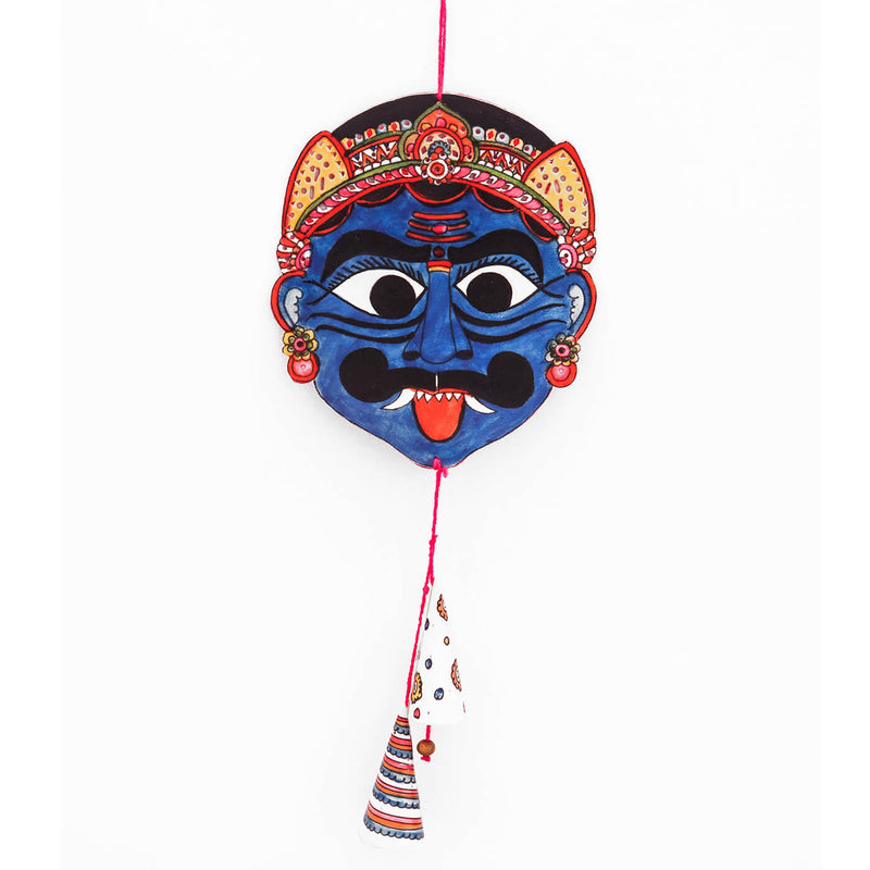 Hand-painted Good Luck Demon Tholu Puppet Hanging