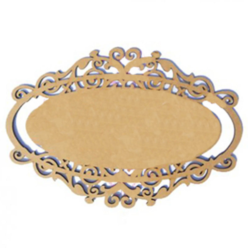 Ready to Paint MDF Base - Oval Border Cutwork