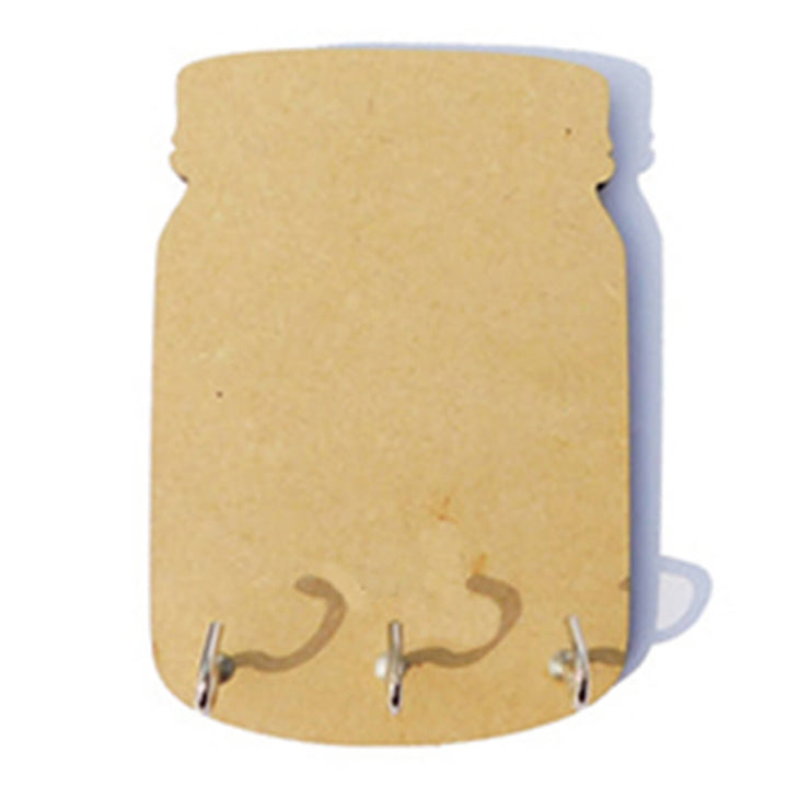 Ready to Paint MDF Key Holder - Mini Mason Jar