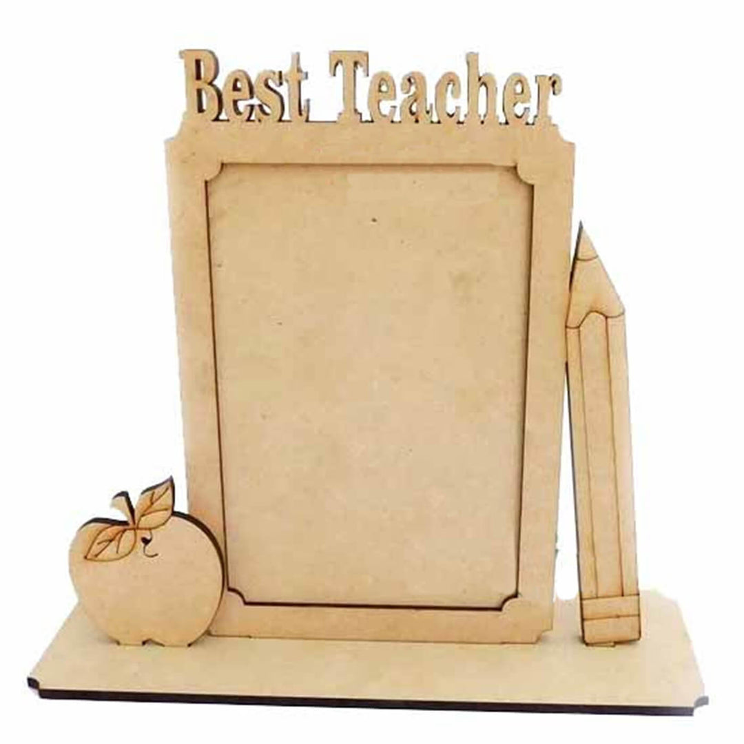 Ready to Paint MDF Photo Frame - Best Teacher