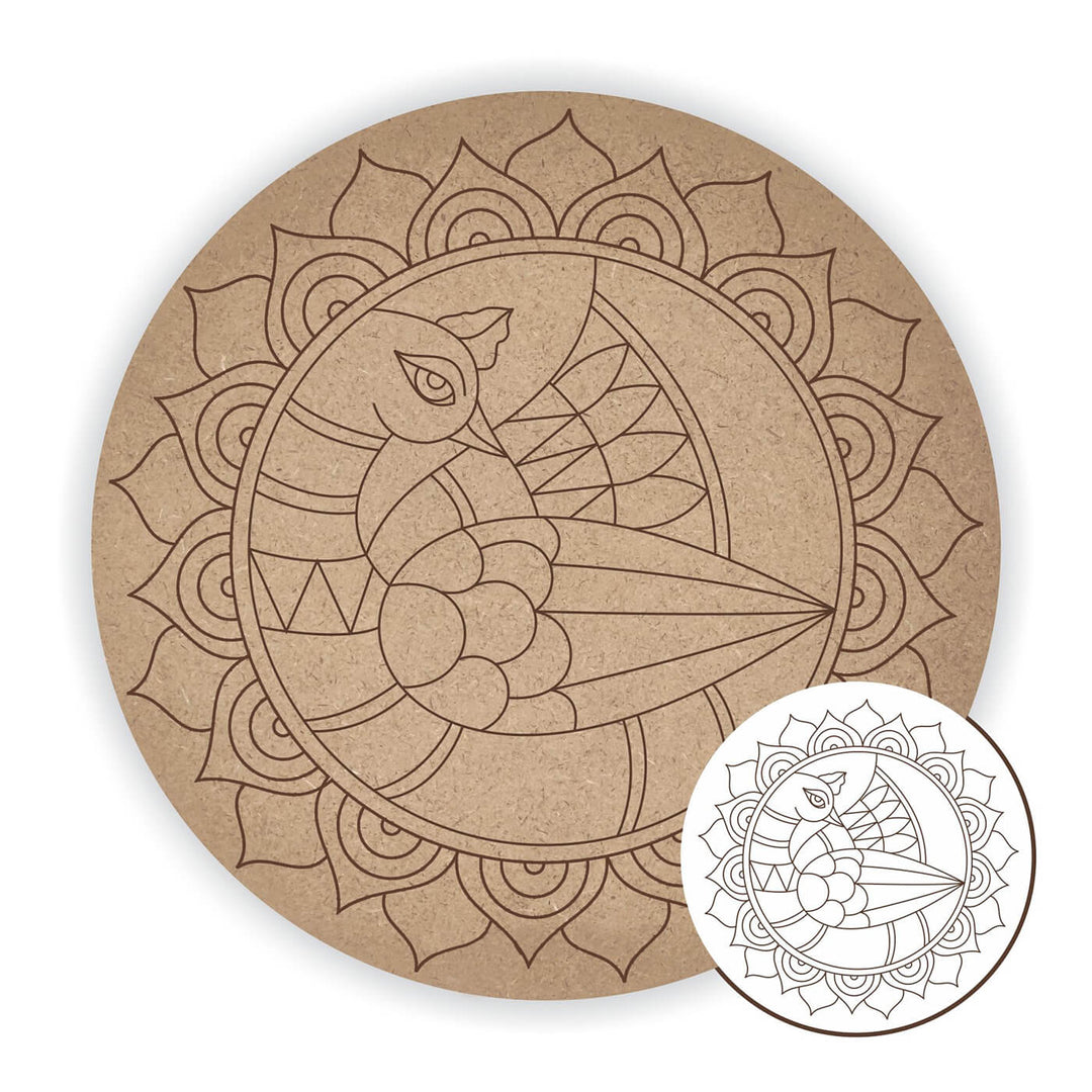 Trial Pack - Birds and Animals Premarked MDF Bases - Set of 7