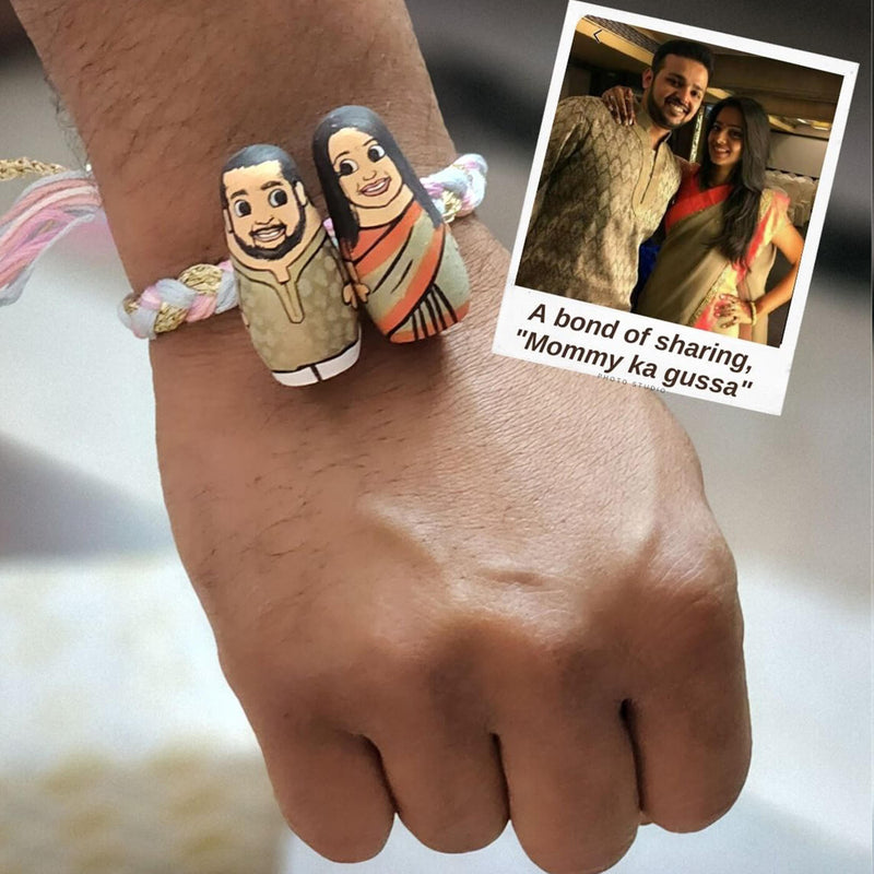 Personalised Wooden Siblings Rakhi