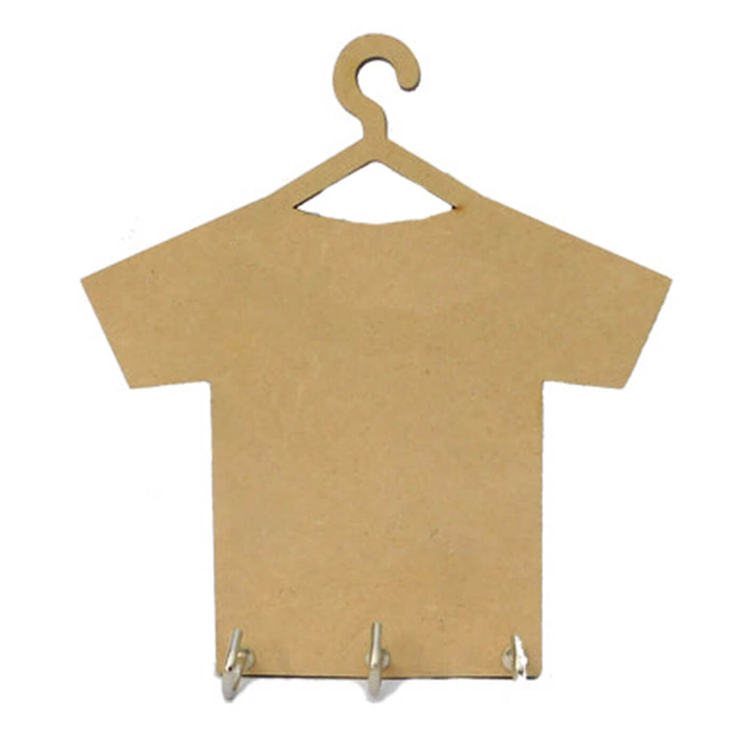 Ready to Paint MDF Key Holder - Small T-Shirt - Zwende